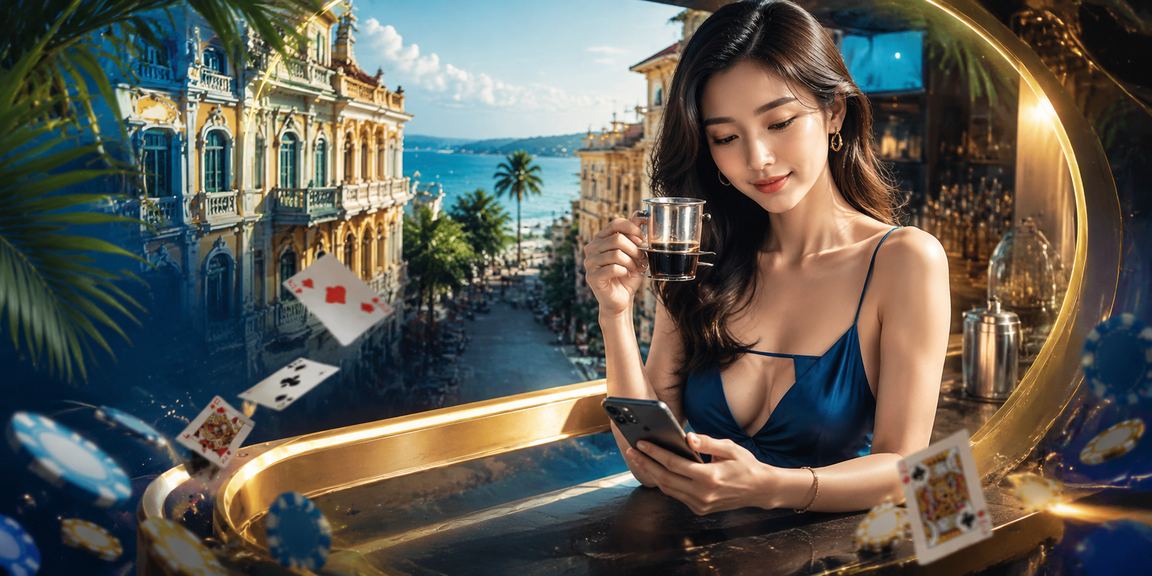Người chơi bài tại Hà Nội bên tách cà phê trải nghiệm game casino trực tuyến